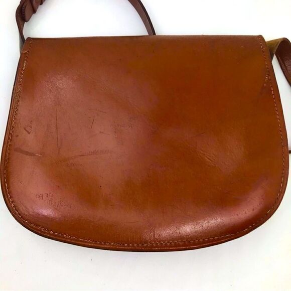 Benitez San Carlos Handmade Brown Leather Satchel Shoulder Bag - Picture 7 of 13